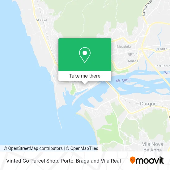 Vinted Go Parcel Shop map