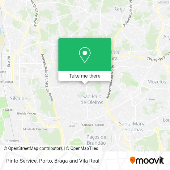 Pinto Service map