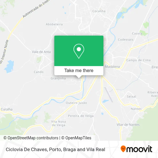 Ciclovia De Chaves map