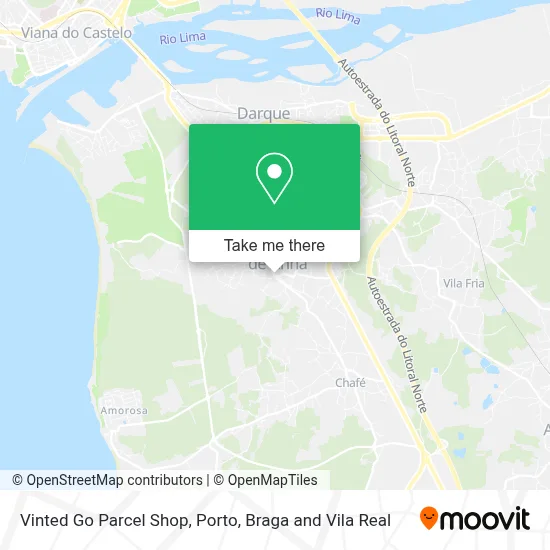 Vinted Go Parcel Shop map