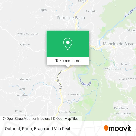 Outprint map