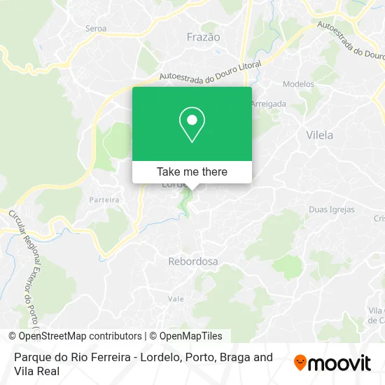Parque do Rio Ferreira - Lordelo map