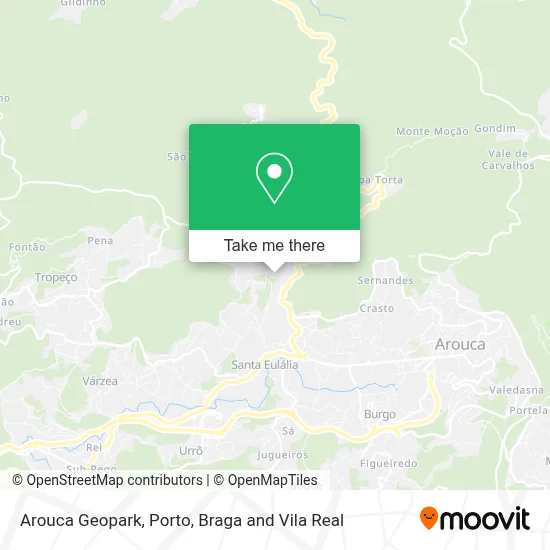 Arouca Geopark map