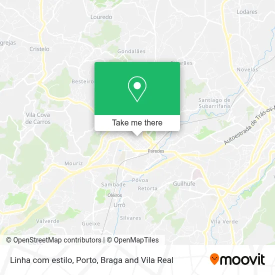 Linha com estilo map