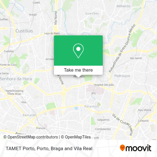 TAMET Porto map