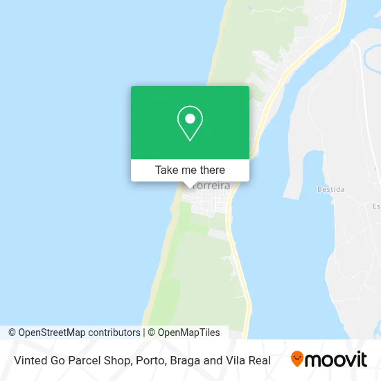 Vinted Go Parcel Shop map