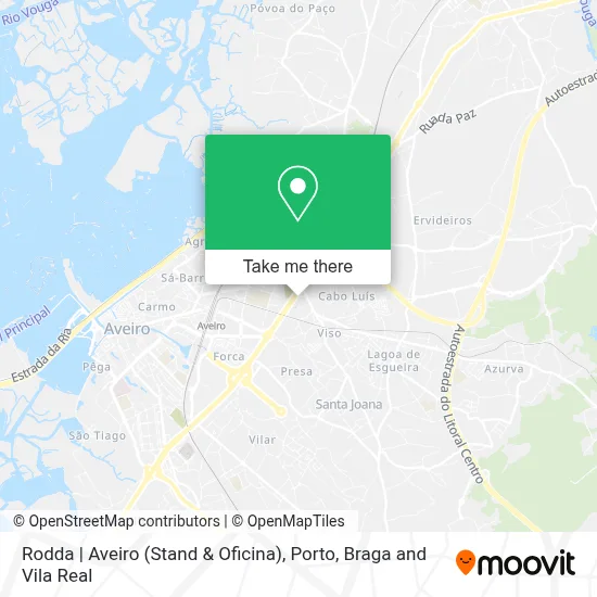 Rodda | Aveiro (Stand & Oficina) map