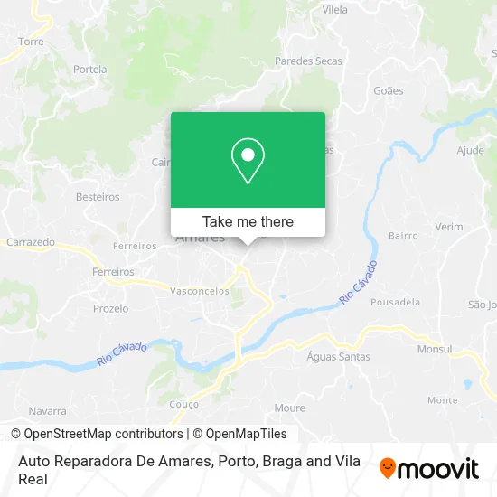 Auto Reparadora De Amares map