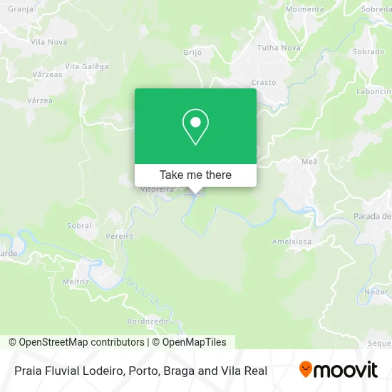Praia Fluvial Lodeiro map