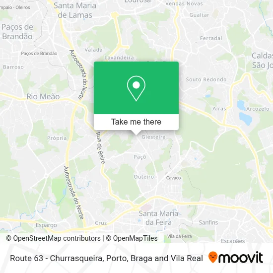 Route 63 - Churrasqueira map