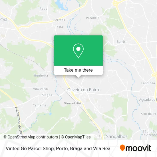 Vinted Go Parcel Shop map