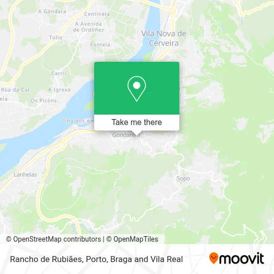 Rancho de Rubiães map