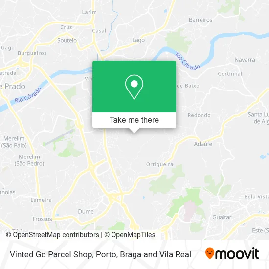 Vinted Go Parcel Shop map