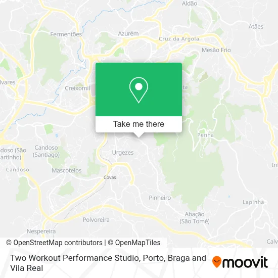 Two Workout Performance Studio map
