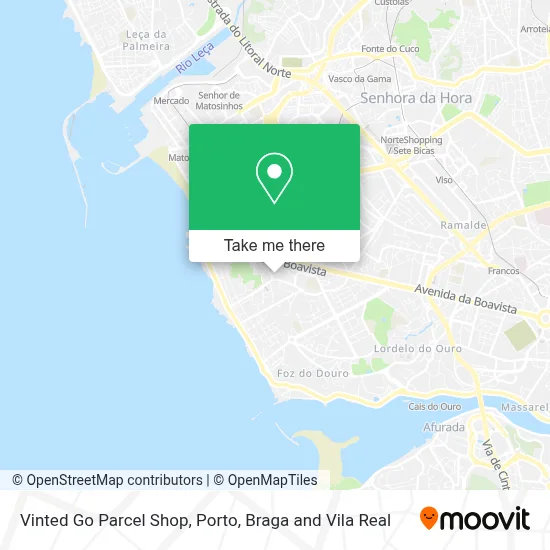 Vinted Go Parcel Shop map