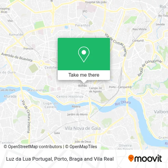 Luz da Lua Portugal map