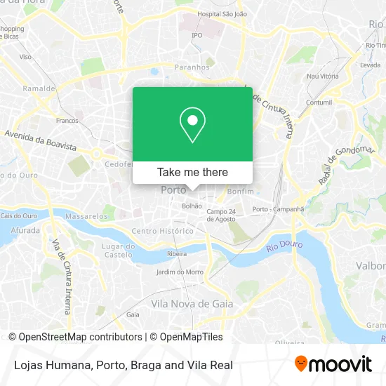 Lojas Humana map