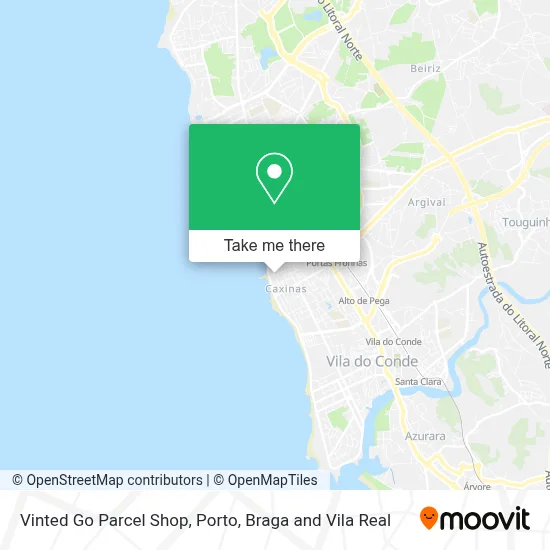 Vinted Go Parcel Shop map