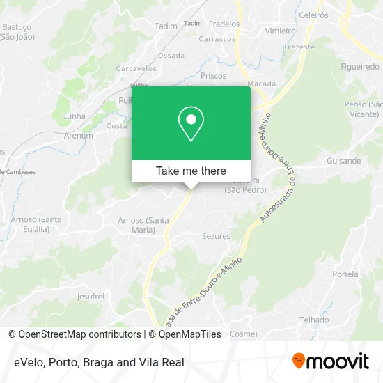 eVelo map