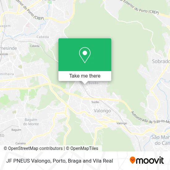 JF PNEUS Valongo map