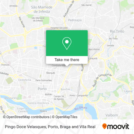 Pingo Doce Velasques map