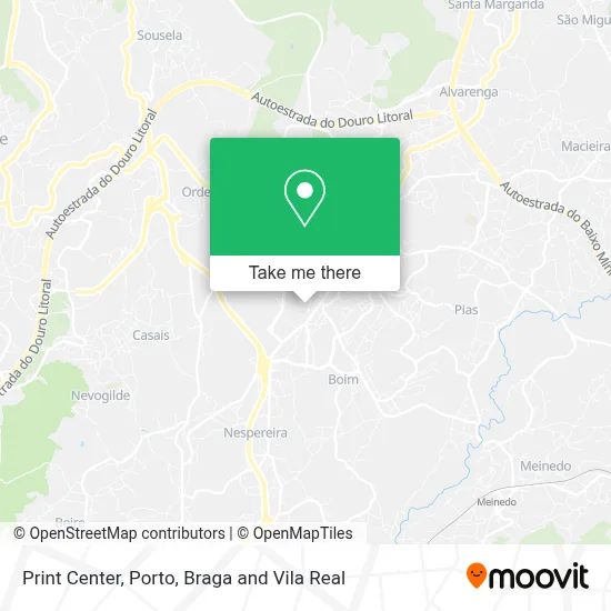 Print Center map