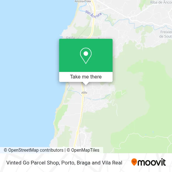 Vinted Go Parcel Shop map