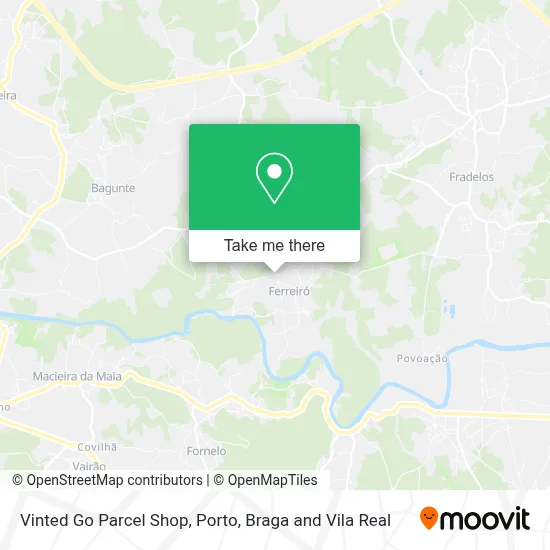 Vinted Go Parcel Shop map