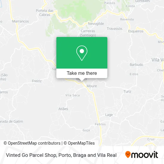 Vinted Go Parcel Shop map