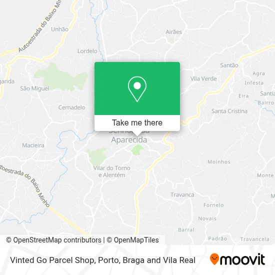 Vinted Go Parcel Shop map