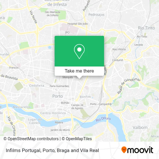 Infilms Portugal map