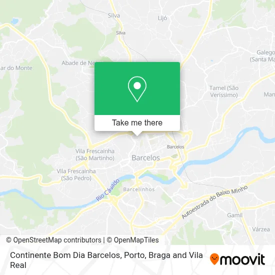 Continente Bom Dia Barcelos map