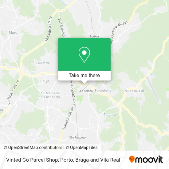 Vinted Go Parcel Shop map