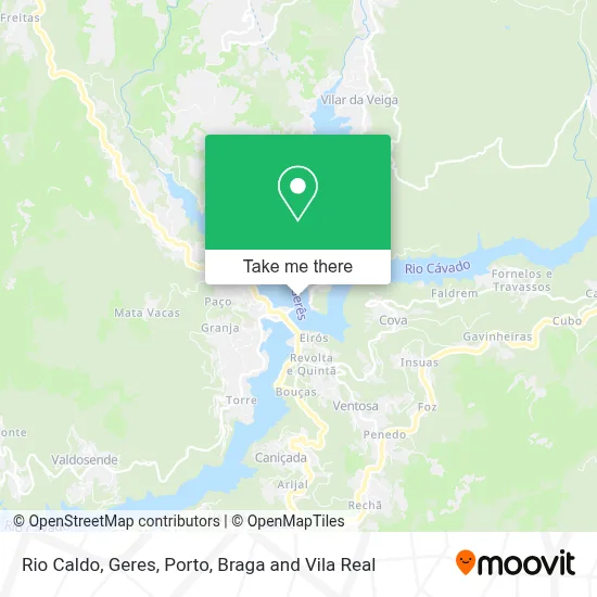 Rio Caldo, Geres map