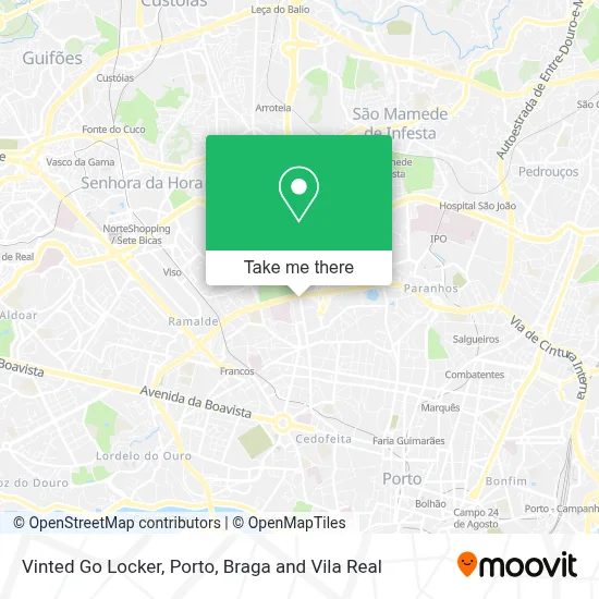 Vinted Go Locker map