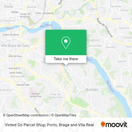 Vinted Go Parcel Shop map