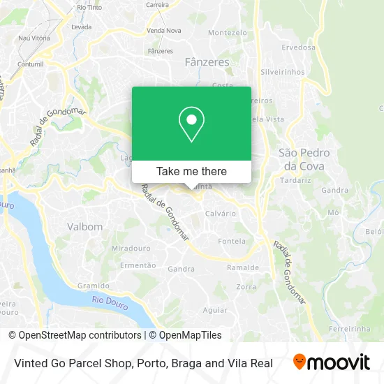 Vinted Go Parcel Shop map