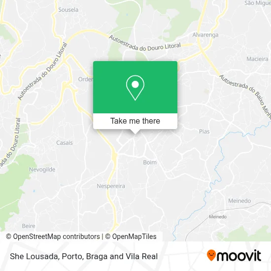 She Lousada map