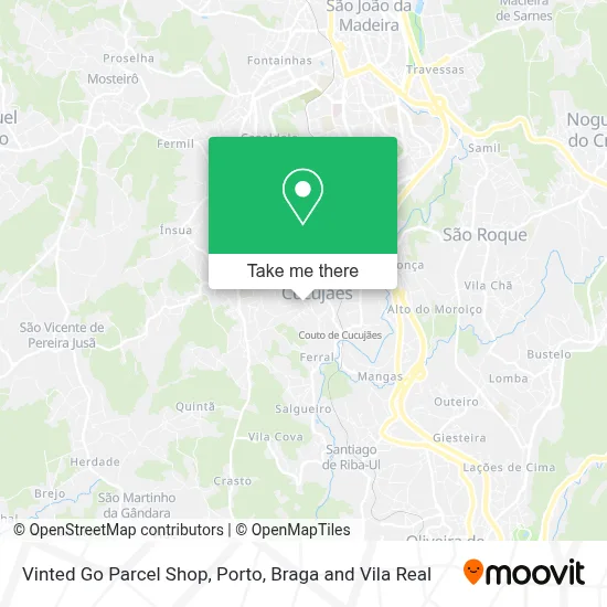 Vinted Go Parcel Shop map