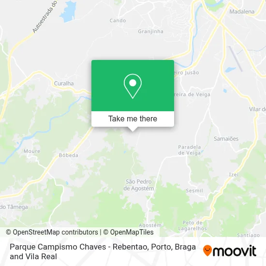 Parque Campismo Chaves - Rebentao map