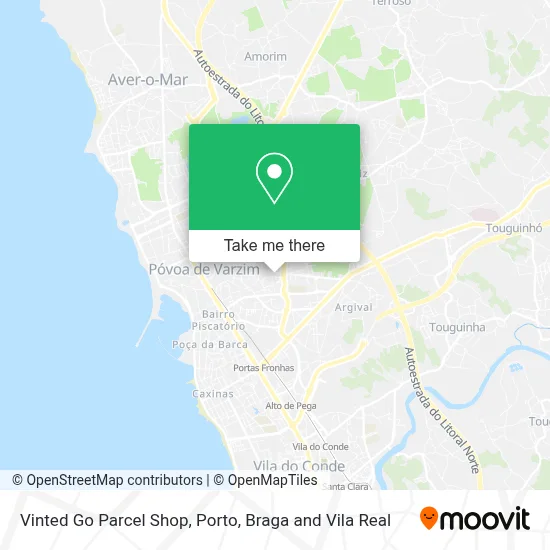 Vinted Go Parcel Shop map