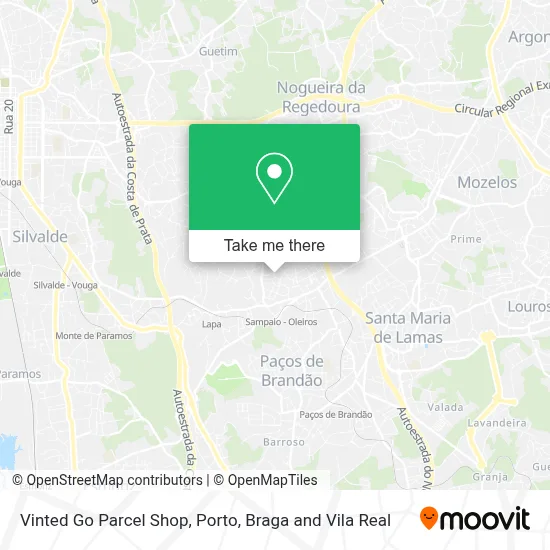 Vinted Go Parcel Shop map