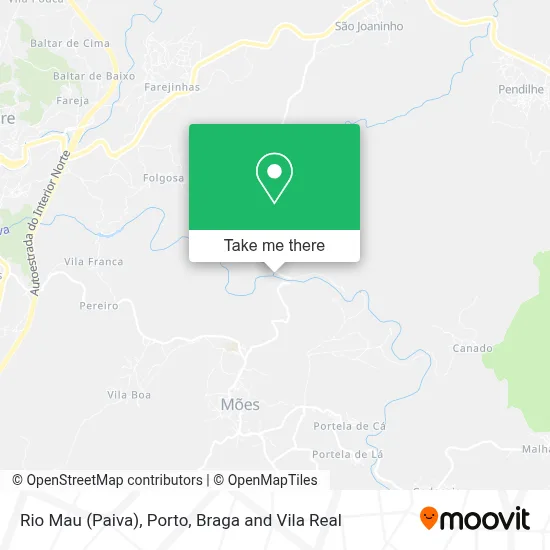 Rio Mau (Paiva) map