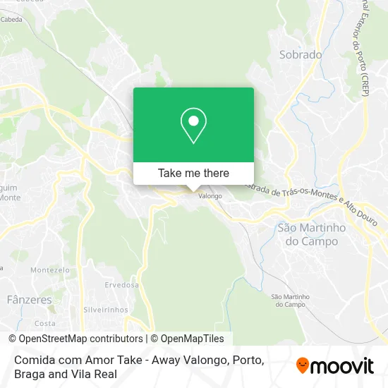 Comida com Amor Take - Away Valongo map
