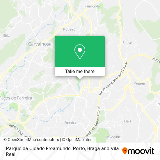 Parque da Cidade Freamunde map