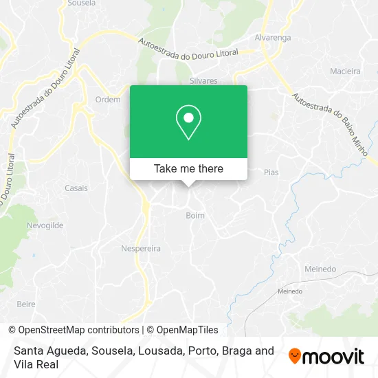 Santa Agueda, Sousela, Lousada map