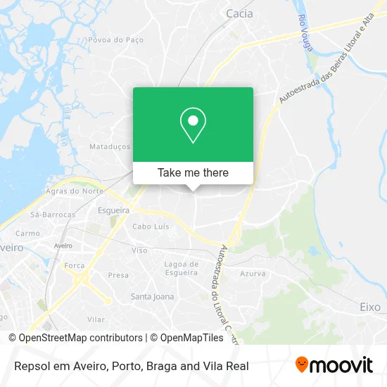 Repsol em Aveiro map