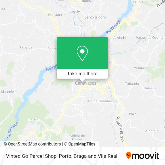 Vinted Go Parcel Shop map