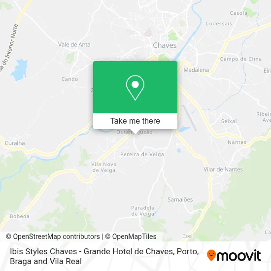 Ibis Styles Chaves - Grande Hotel de Chaves map