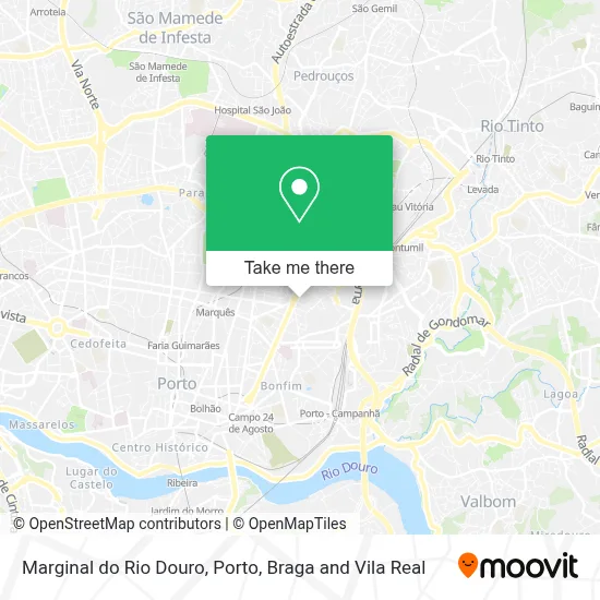 Marginal do Rio Douro map